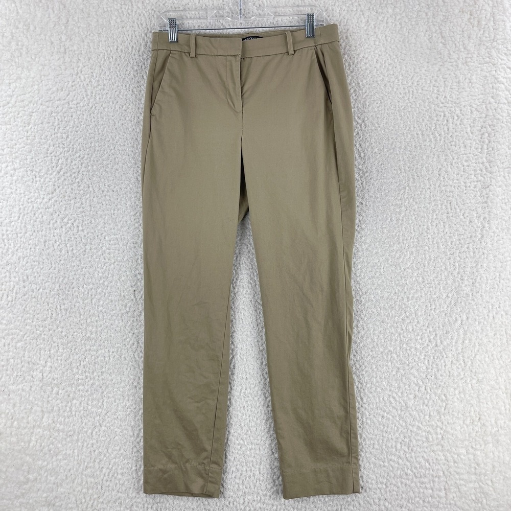 J. Crew Mercantile Chino Pants Womens Size‎ 6 Khaki Efforltless Slim Straight